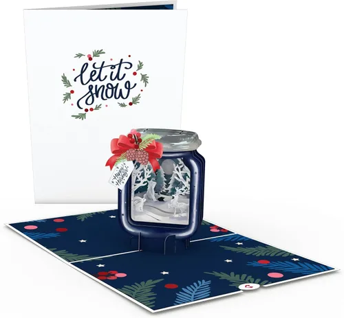 Miniatura 2 de Lovepop Tarro navideño – Tarjeta de Navidad emergente – Tarjeta de felicitación festiva 3D hecha a mano – Saludo especial de invierno conmovedor, 5