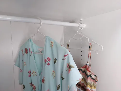 Miniatura 6 de Perchas de perlas de plástico resistentes de 10 piezas. Colgador de novia para vestido de novia. Perchas de dama de honor. Percha para camisa