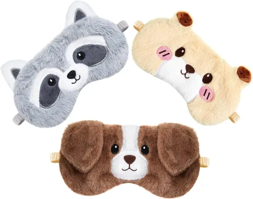 Miniatura 8 de Geyoga 3 piezas de antifaz de sueño para niños, niñas, cubierta suave para los ojos para dormir, cubierta de ojos para los ojos para niños Colorido