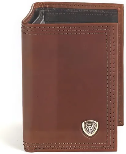 Miniatura 4 de Ariat Billetera Rowdy Trifold marrón para hombre, Marrón