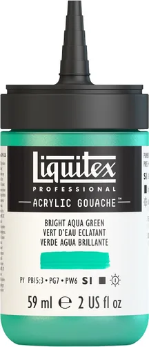 Miniatura 4 de Liquitex - Gouache acrílico profesional, botella de 2 onzas (59 ml), verde aguamarina brillante