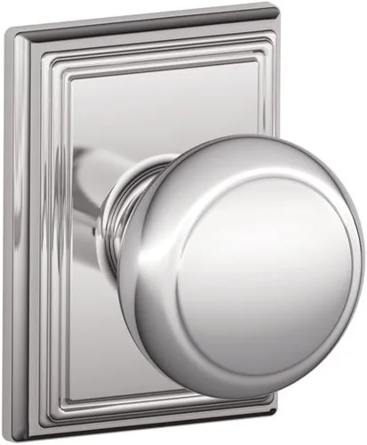 Miniatura 47 de Schlage F10 AND 716 ADD - Pomo Andover con moldura Addison, cerradura de paso para pasillos y armarios, bronce envejecido