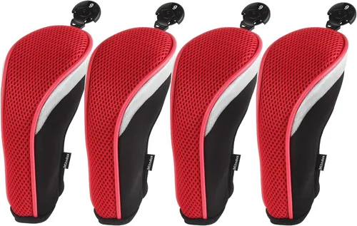 Miniatura 13 de Andux – Fundas de cabeza de palo de golf híbridos set de 4 con intercambiable Número Etiquetas con Dial No. Etiqueta Tubería de colores todos