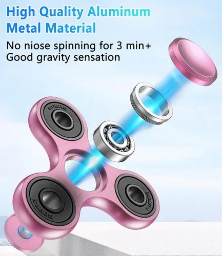 Miniatura 2 de ATESSON Fidget Spinner Toy Ultra Durable Acero Inoxidable Rodamiento de Alta Velocidad 2-5 Min Spins Material Metal Precisión Spinner EDC ADHD