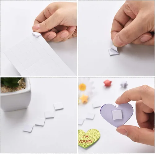 Miniatura 3 de Outus 8 hojas de espuma de puntos cuadrados de espuma 3D Pop Foam Squares de doble adhesivo para Halloween, Navidad, álbum de recortes