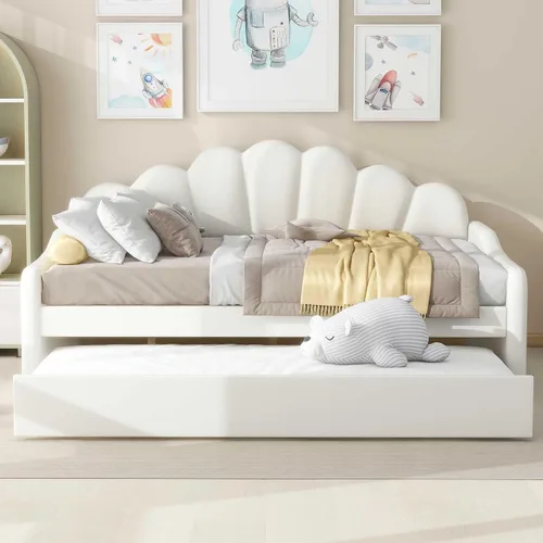 Miniatura 4 de Bellemave Cama nido de tamaño completo con cama corrediza, sofá cama, cama nido con cama corrediza para adultos, niños, niñas, adolescentes, cama