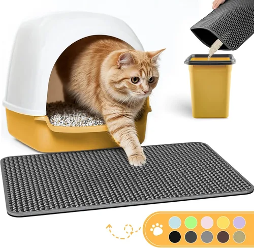 Miniatura 12 de Tapete sanitario para gatos, tapete pequeño que atrapa la orina, fácil de limpiar, caja sanitaria impermeable, a prueba de orina y antideslizante