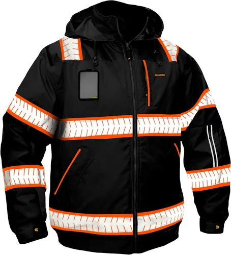 Miniatura 7 de KwikSafety Chaquetas reflectantes Bombarderos de trabajo de alta visibilidad aislados para hombre Amarillo, Naranja, Multicolor