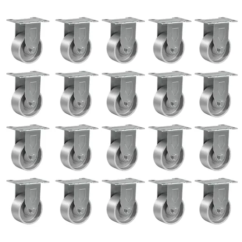 Miniatura 62 de Ruedas industriales resistentes de 3 x 1.25 pulgadas, capacidad de 350 libras, ruedas de hierro fundido y marco de acero para carros, carritos