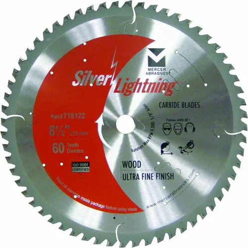 Miniatura 7 de Mercer Abrasives 715381 Cuchilla de corte de madera de carburo ATB de 16 dientes con diámetro de 5-3/8 pulgadas y eje de 5/8 pulgadas