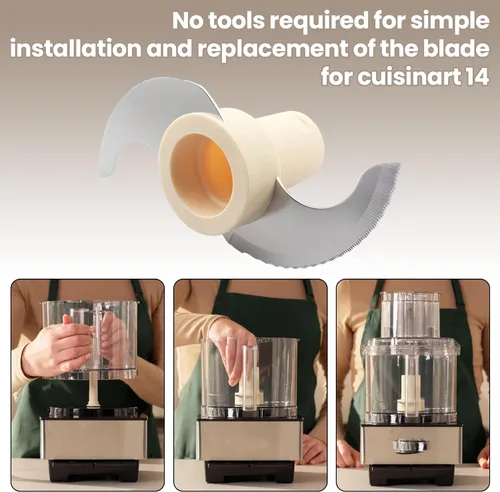 Miniatura 3 de DLC-001TXB - Cuchilla principal de acero inoxidable para procesador de alimentos Cuisinart de 14 tazas, compatible con Cuisinart DLC-2014