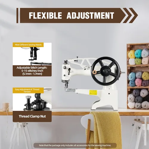 Miniatura 4 de Máquina de coser de cuero, máquina de coser de lona, máquina de coser a mano para reparación de zapatos, máquina de reparación de zapatos manual