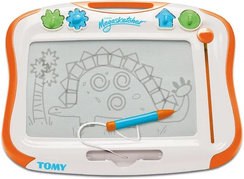 Tom y Megasketcher - Pizarra magnética para dibujar Bloc de escritura grande con borrador mágico Juegos de viaje para niños de 3, 4, 5, 6 y más