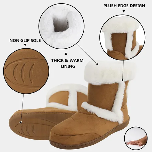 Miniatura 4 de Home Slipper Pantuflas para hombre, suaves y cálidas, de espuma viscoelástica, para interiores