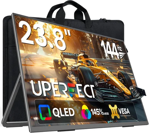 Miniatura 13 de UPERFECT Monitor portátil 4K 120HZ QLED de 17.3 pulgadas Monitor de juegos de 0.1 ms, 500 Nits 3840 * 2160 UHD 100% DCI-P3 USB-C y HDMI