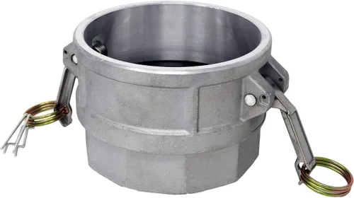 Gloxco Racor de manguera de leva y ranura tipo D de aluminio, 4 ″ Camlock hembra x 4 ″ NPT hembra (CAM-40-D-AL)