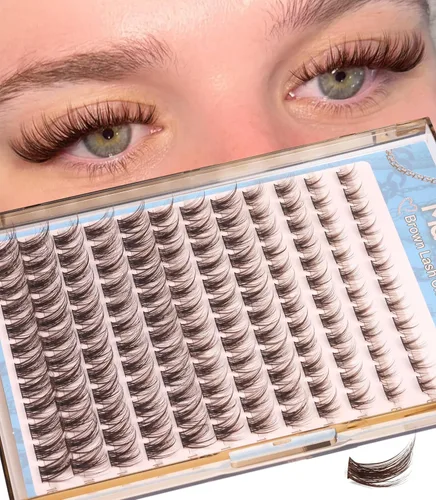 Miniatura 10 de Extensiones de pestañas en racimo naturales DIY, extensiones de pestañas en racimo con curva C, extensiones de pestañas en racimo para ojo de gato