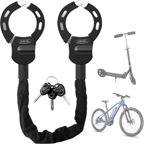 Cerradura eléctrica para scooter, cerradura de bicicleta de alta seguridad con 3 llaves, cadena de bloqueo de bicicleta resistente de 36 pulgadas