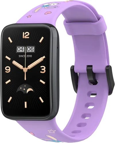 Miniatura 2 de Lijinlan Bandas de repuesto compatibles con Xiaomi Mi Band 7 Pro Strap mujeres hombres, impresión colorida linda piel floral suave flexible silicona