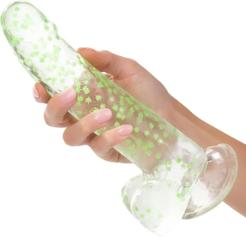 Miniatura 4 de CalExotics Naughty Bits I Leaf Dick Dick - Consolador de hojas de hierba que brilla en la oscuridad - SE-4410-64-3
