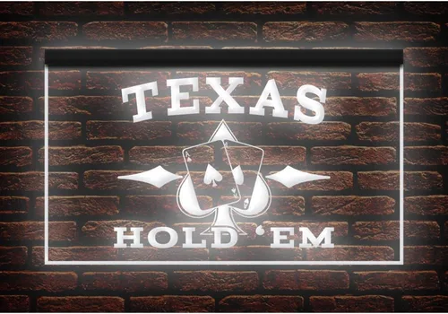Miniatura 7 de 230097 Texas Hold'em Poker Casino Game Room Man Cave Display LED Light Letrero de neón (12 x 8 pulgadas, 16 colores por control remoto)
