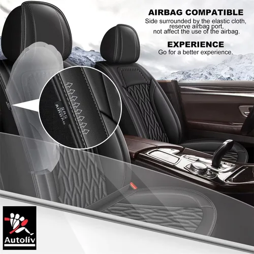 Miniatura 3 de AOMSAZTO Funda de asiento de coche para Chevrolet Equinox 2010-2026 Chevy Equinox de cuero protector de cojín de asiento de coche 2 asientos