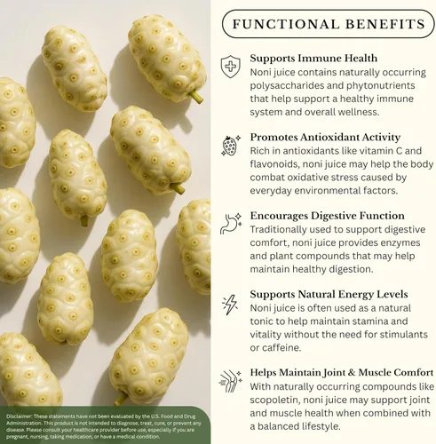 Miniatura 6 de Healing Noni - Jugo de noni 100% puro - USDA orgánico, de fuerza completa, bebida de bienestar, superalimento cultivado en Hawái