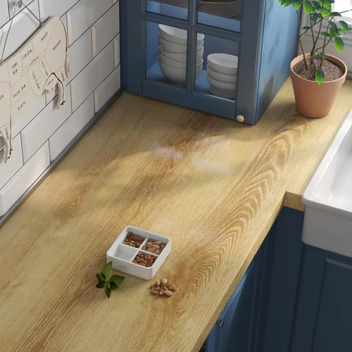 Livelynine Papel de contacto de madera de roble, papel adhesivo de madera gruesa para encimeras, escritorio, gabinete de cocina, papel tapiz para