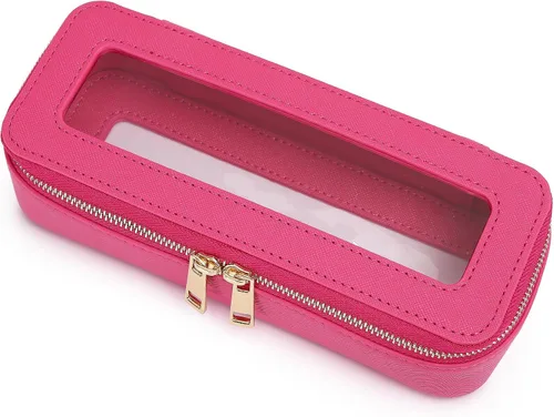 Miniatura 16 de Pinkmik Pequeña bolsa de maquillaje, mini estuche transparente para maquillaje y neceser con cremallera, organizador de bolsos para mujer