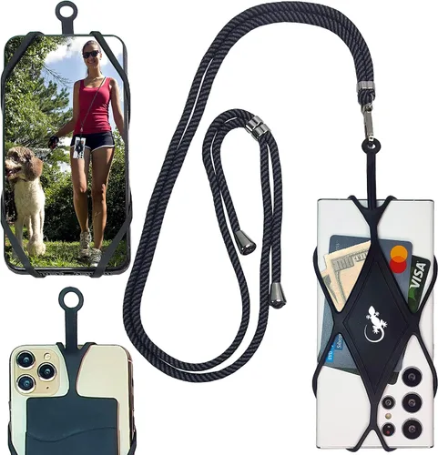 Miniatura 11 de Gecko Travel Tech Cordones de teléfono con cordón para teléfono celular para alrededor del cuello del cuello Lanyard Phone Crossbody Cuello Flame Xl