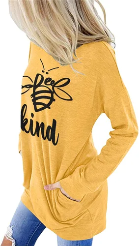 Miniatura 3 de Angerella - Blusas casuales con bolsillos y de corte holgado para mujer