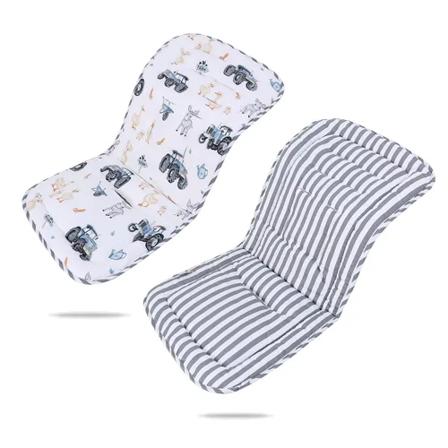 Miniatura 31 de Cojín para Carrito de Bebé, Colchoneta Silla Paseo Universal Transpirable, Cojín para Sillas de Paseo 100% Algodón, 34x78cm 1 Paquete