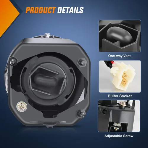 Miniatura 5 de Conjunto de luces antiniebla Nilight Compatible con Nissan Maxima 2000 2001 Sentra 2002 2003 Frontier 2004 Xterra Lámparas de lente transparente