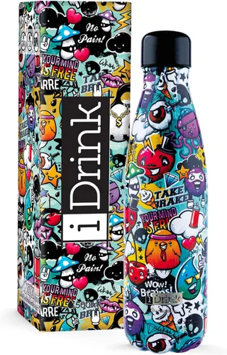 Miniatura 8 de IDRINK® Botella térmica revolucionaria, 2 paredes, botella de acero inoxidable, 16.9 fl oz UNICORN