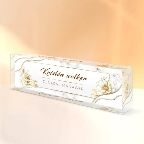 Miniatura 2 de Placa de Nombre Personalizada para Escritorio, Placas de Nombre Personalizadas para Escritorios, Placa de Nombre Personalizada de Acrílico