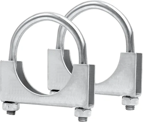 Abrazadera de escape con perno en U de 2.5 pulgadas de acero inoxidable, abrazaderas de escape con perno en U, paquete de 2