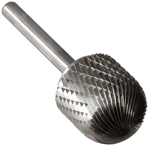 Miniatura 58 de Drill America SA-1 Rebaba de carburo/lima giratoria cilíndrica de doble corte para amoladora de troquel de 1/4" de diámetro x 5/8" de longitud