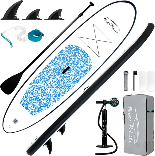 Miniatura 14 de FEATH-R-LITE Tabla de paddle surf inflable ultraligera de 10 pies x 30 pulgadas/10 pies 6 pulgadas x 33 pulgadas, para todos los niveles