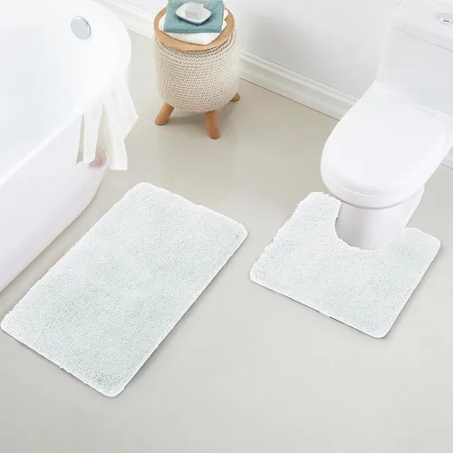 Miniatura 12 de YHF - Alfombras de baño de 20 x 32 pulgadas, extra gruesas y suaves, de microfibra peluda, lavables a máquina, alfombras de baño absorbentes, tapete