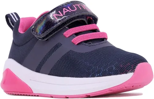 Miniatura 3 de Nautica Tenis deportivos con luz intermitente para niños con una correa, a la moda y divertida para niños y niñas, disponibles en tallas para niños