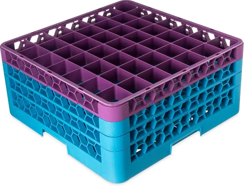 Miniatura 37 de Carlisle FoodService Products RG9-214 OptiClean Estante de vidrio con 9 compartimentos con 2 extensores, 7.12 pulgadas, polipropileno, azul