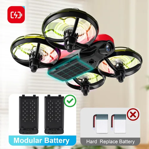 Miniatura 7 de Swifsen dron con cámara para niños y principiantes, juguete de regalo de cumpleaños para niños y niñas, cuadricóptero interior para niños, pequeño