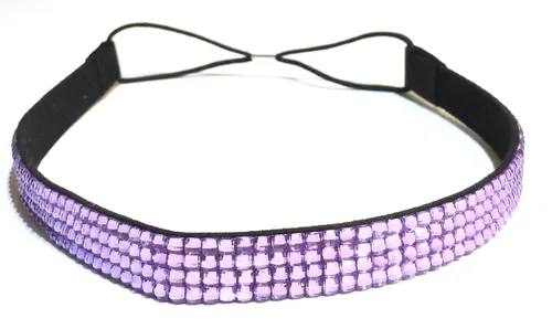 Miniatura 8 de WigsPedia Diadema elástica de cristal con diamantes de imitación, 4 filas, banda elástica para el cabello para mujer (verde bosque)