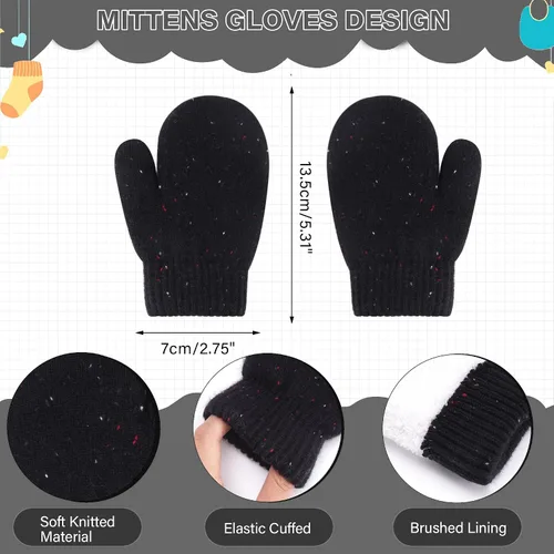 Miniatura 3 de Toddler Kids Winter Hats Gloves Scarfs Beanie Mittens Neck Warmer for 0 6 12 Months 1 2 3 4-8 Year Old Baby Girls Boys Gifts