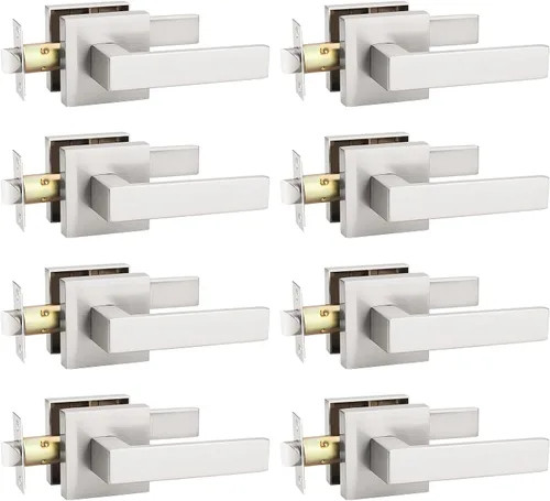 Miniatura 28 de KNOBWELL Paquete de 1 manija de puerta interior negra para uso en interiores, reversible para izquierda y derecha sin llave Negro