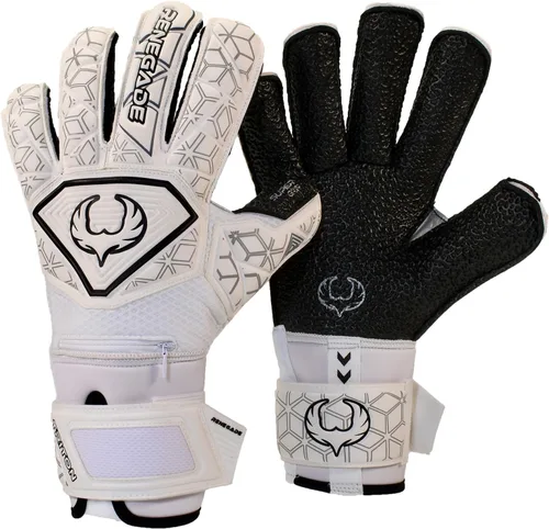 Miniatura 12 de Guantes de portero Renegade GK Triton con protección antimicrobiana (tallas 5-11, 3 estilos, nivel 2) Protectores de dedos Pro-Tek y Super Agarre