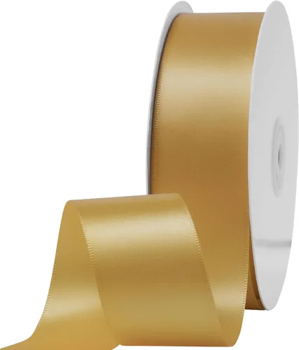 Miniatura 58 de LIUYAXI Cinta de Satén Dorada de Doble Cara 1/4" X 50 Yardas, Cintas Perfectas para Manualidades, Envoltura de Regalos, Fabricación de Lazos y Más
