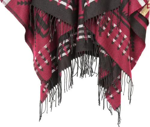 Miniatura 51 de Chales cálidos para mujer, cárdigan con frente abierto, estilo vintage, poncho