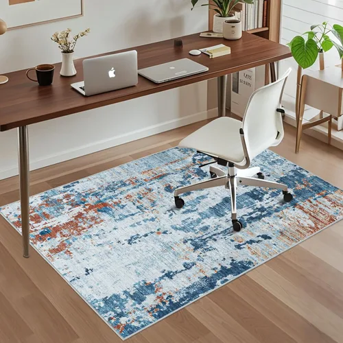 Miniatura 15 de chakme Tapete para silla de oficina para suelo de madera dura, 48 x 36 pulgadas, protector de escritorio de computadora de fácil deslizamiento