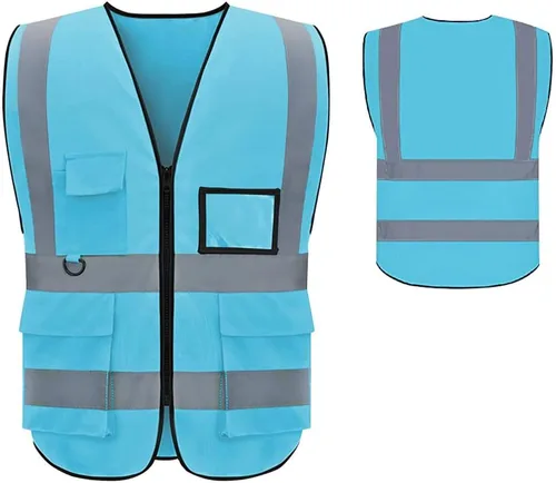 Miniatura 21 de Chaleco de seguridad reflectante personalizado de alta visibilidad chaleco de seguridad para hombres y mujeres, ropa de trabajo de construcción
